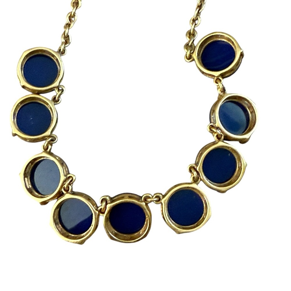 J. Crew -Elegant Blue and Gold Necklace - Picture 7 of 9